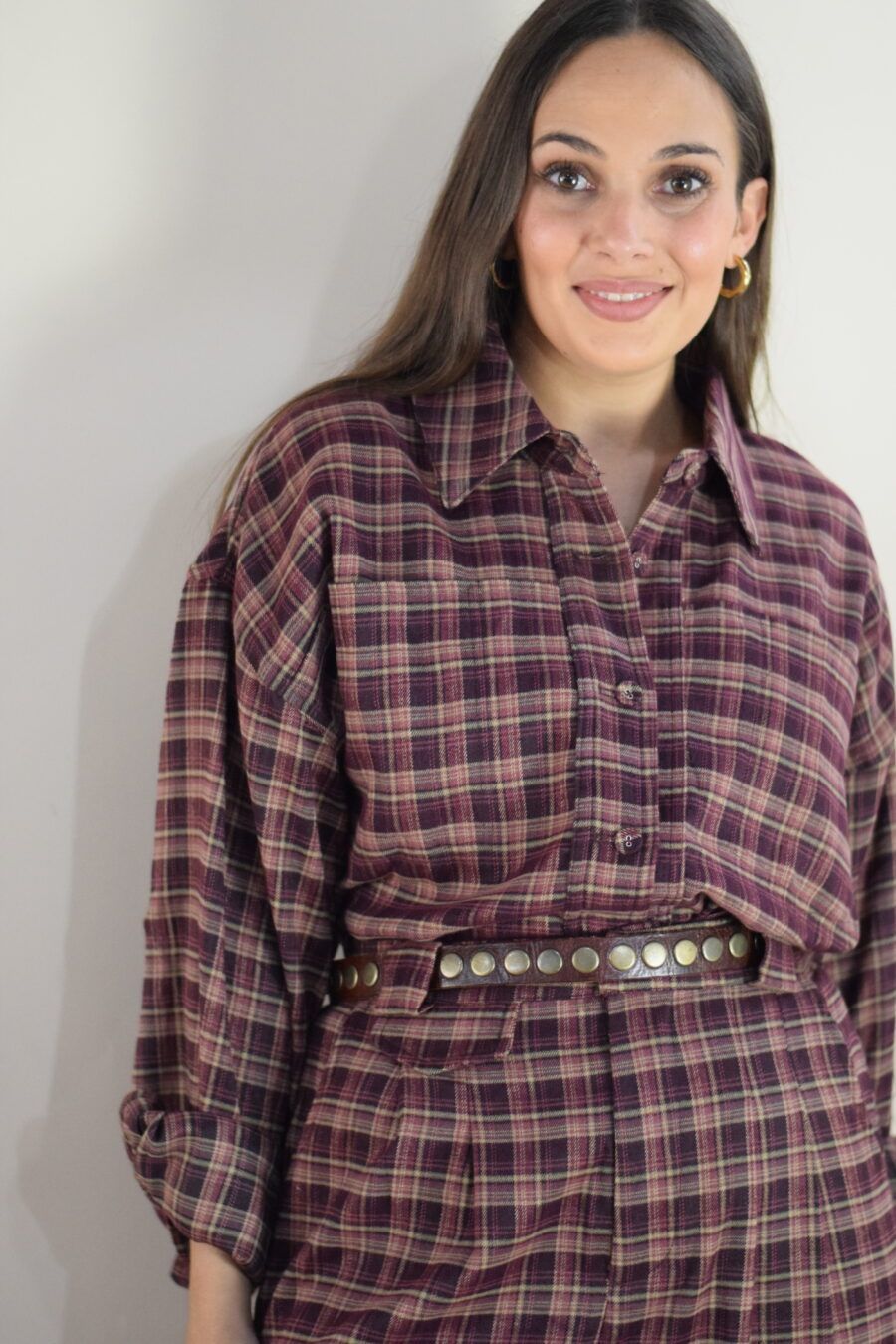 Camisa Paño Samanta Burdeos